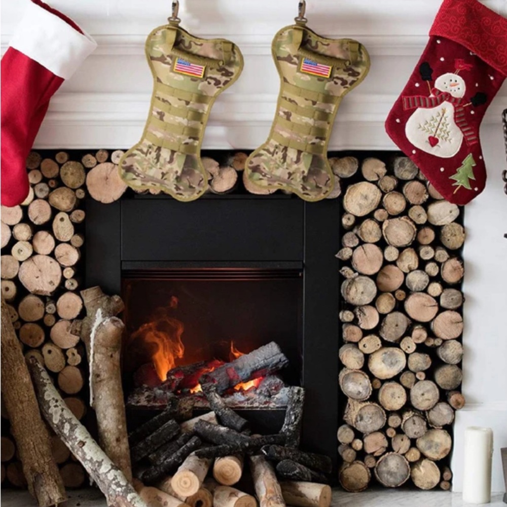 Speed Track *NEW* Pet Tactical Dog Bone Shaped Camo Christmas Stocking - Picture 3 of 13